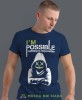i'm possible nothing is impossible, granatowa męska koszulka z nadrukiem na co dzień, na prezent, fajna koszulka, dla chłopaka, dla męża, mucha nie siada.jpg