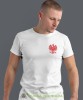 Polska, Orzeł Polski, imię, biała męska koszulka z nadrukiem, koszulka kibica, koszulki z grafiką patriotyczną, na prezent, koszulka Polska, koszulki Polski.jpg