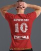 Polska, Orzeł Polski, imię, numer 10, czerwona męska koszulka z nadrukiem, koszulka kibica, koszulki z grafiką patriotyczną, na prezent, koszulka Polska, koszulki Polski.jpg