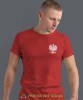 Polska, Orzeł Polski, imię, czerwona męska koszulka z nadrukiem, koszulka kibica, koszulki z grafiką patriotyczną, na prezent, koszulka Polska, koszulki Polski.jpg