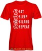 eat sleep bilard repeat, męska czerwona koszulka,  koszulka dla bilardzisty, koszulka na bilard, dla chłopaka, dla męża, dla niego, na prezent, mucha nie siada, mns.jpg