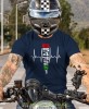 hearbeats jeden w dół pięć w górę, granatowa koszulka motocyklowa męska, koszulka dla motocyklisty, na motocykl, na prezent dla miłośnika motocykli, motocykl.jpg