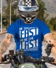 be fast or be the last, niebieska koszulka motocyklowa męska, koszulka dla motocyklisty, na motocykl, na prezent dla miłośnika motocykli, motocykl.jpg