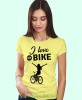 i love my bike, żółta damska koszulka rowerowa z nadrukiem, na rower, fajna koszulka dla rowerzystki, na co dzień, na prezent_.jpg