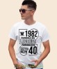 Urodziła się legenda - prawdziwe życie zaczyna się po 20 30 40 50 60 70, biała męska koszulka urodzinowa, na urodziny, na prezent, fajna koszulka, dla chłopaka, dla męża, mucha nie siada, mns.jpg