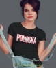 Polska Orzeł, czarna damska koszulka z nadrukiem, koszulka patriotyczna, koszulki z grafiką patriotyczną, orzeł polski, dla kobiet, koszulka Polska, koszulki Polska.jpg