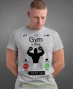 gym is calling i must go, szara koszulka na siłownię, męska koszulka, koszulka sportowa, na sport, gym, na siłownię.jpg