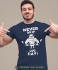 never skip leg day, granatowa koszulka na siłownię, męska koszulka, koszulka sportowa, na sport, gym, na siłownię.jpg