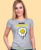 sunny side up, szara damska koszulka z nadrukiem na prezent dla dziewczyny dla żony.jpg