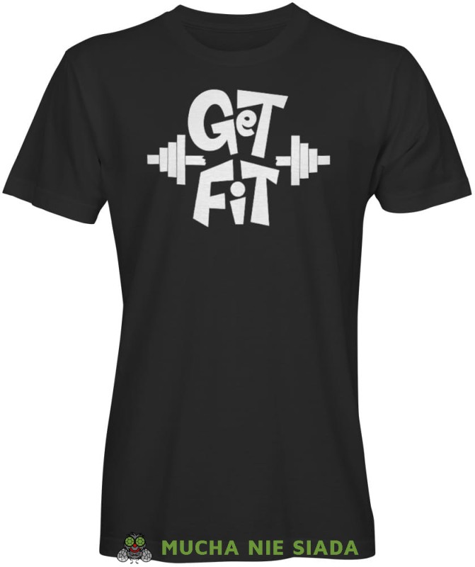 Get Fit, czarna koszulka na siłownię, męska koszulka, koszulka sportowa, crossfit, gym, na siłownię.jpg