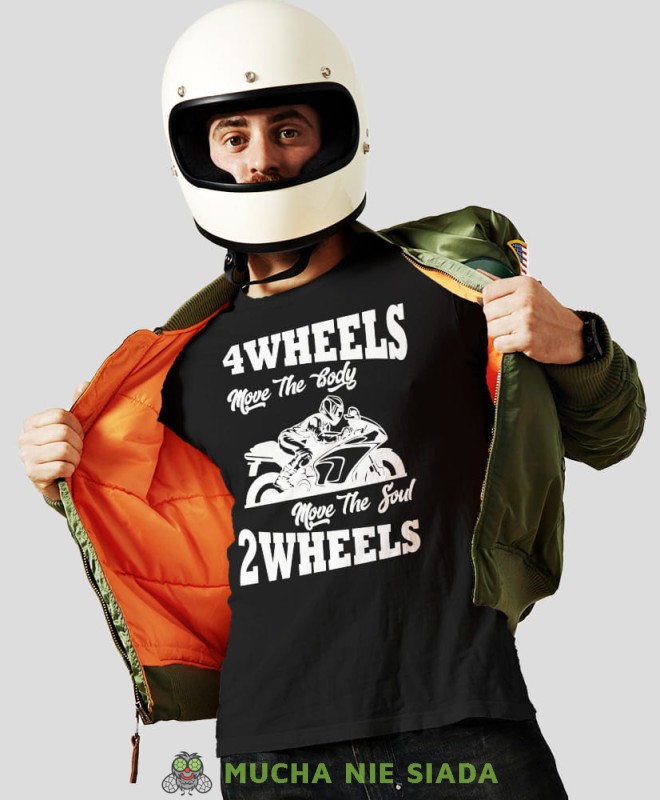 4 wheels move the body 2 wheels move the soul, czarna męska koszulka, koszulka dla motocyklisty, koszulki na motocykl, koszulka na motocykl, męska koszulka na motocykl na prezent dla miłośnika motocykli.jpg