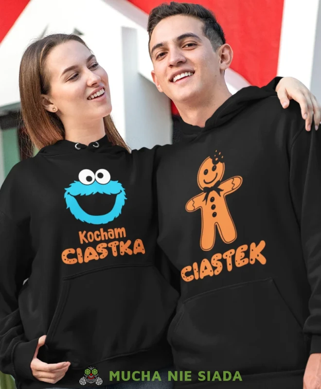 Kocham ciastka Ciastek, czarne bluzy z kapturem dla par, bluzy dla zakochanych, dla par, bluzy z kapturem na walentynki, fajne bluzy z kapturem, bluzy dla par, bluzy z kapturem dla par mucha nie siada, mns.webp