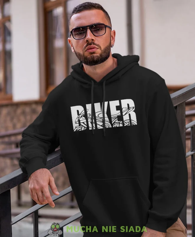 Biker Motocykl, czarna bluza z kapturem, bluza dla motocyklisty, bluzy na motocykl, bluza z kapturem na motocykl, męska bluza na motocykl, na prezent dla miłośnika motocykli.webp