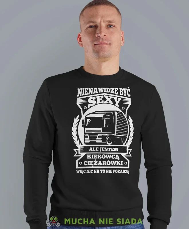 Jestem kierowcą ciężarówki, czarna bluza bez kaptura, prezent dla kierowcy tira, prezent dla kierowcy ciężarówki, bluza dla kierowcy ciężarówki, bluzy dla kierowcy, mucha niesiada, mns.webp