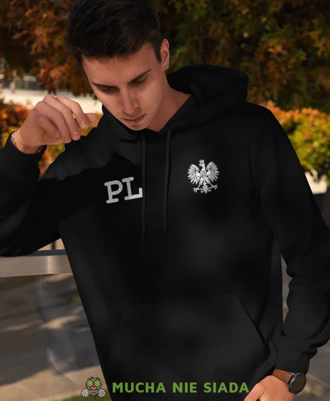 PL Orzeł Polski, męska bluza z kapturem, bluza patriotyczna, bluzy z grafiką patriotyczną, bluzay patriotyczne, bluza Polska, bluzy patriotyczne z kapturem, 1.webp