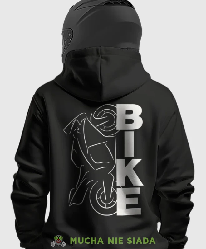 Bike Motocykl, czarna bluza z kapturem, bluza dla motocyklisty, bluzy na motocykl, bluza z kapturem na motocykl, męska bluza na motocykl, dla miłośnika motocykli.webp