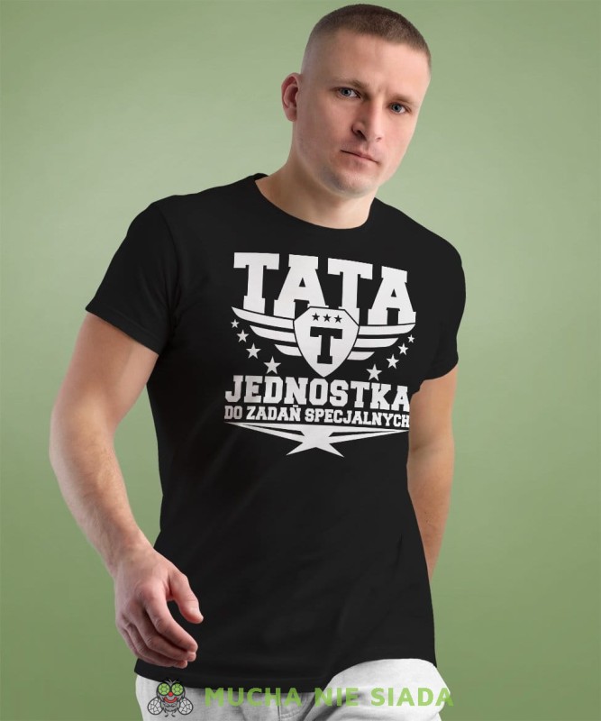Tata jednostka do zadań specjalnych - koszulka dla taty czarna