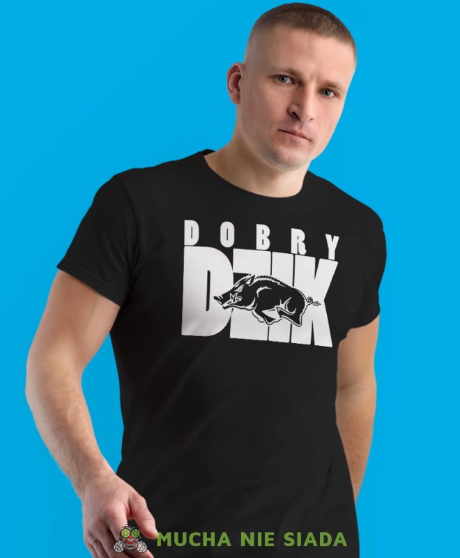 dobry dzik, czarna koszulka na siłownię, męska koszulka, koszulka sportowa, na sport, gym, na siłownię.jpg