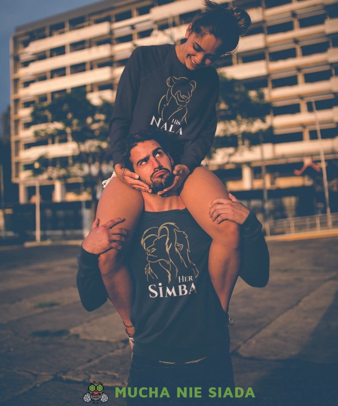 HER SIMBA HIS NALA Bluzy dla par unisex