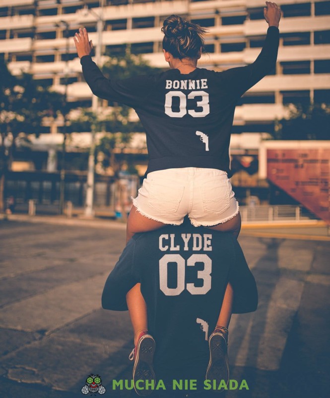 BONNIE &amp; CLYDE Bluzy dla par unisex