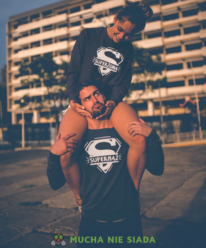SUPERŻONA, SUPERMĄŻ Bluzy dla par unisex