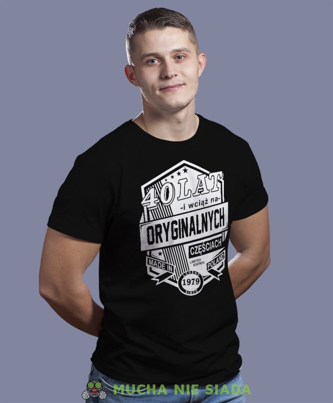 Wciąż na oryginalnych częściach Koszulka urodzinowa czarna