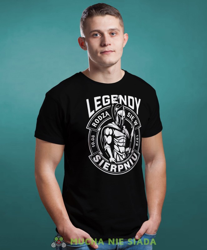 Legendy rodzą się... Męska koszulka urodzinowa czarna