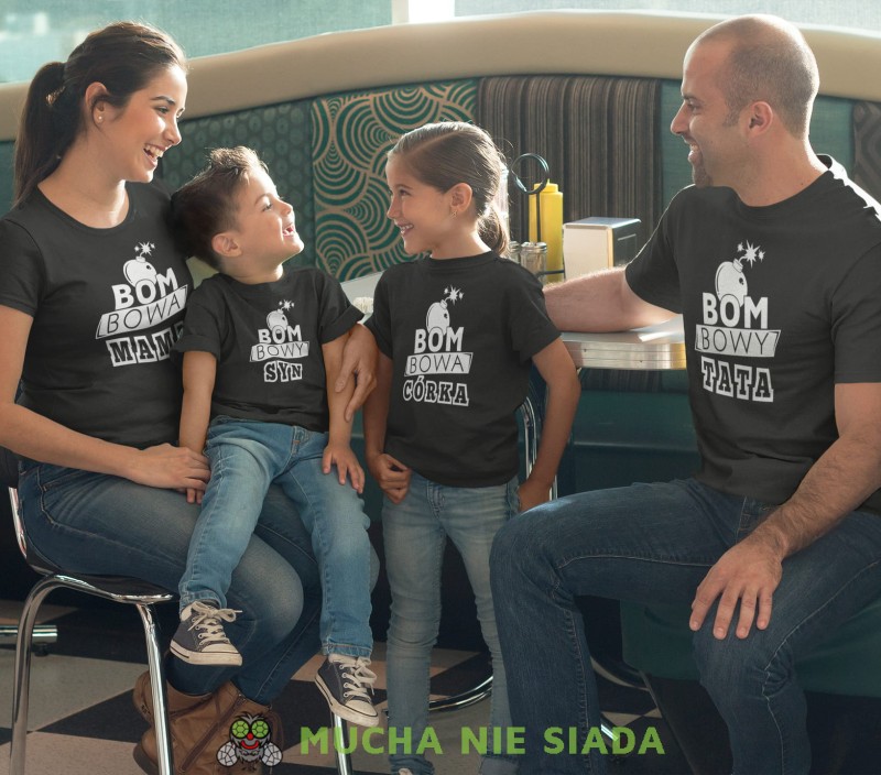 bombowa mama, bombowy tata, bombowa córka, bombowy syn, CZARNE koszulki.jpg