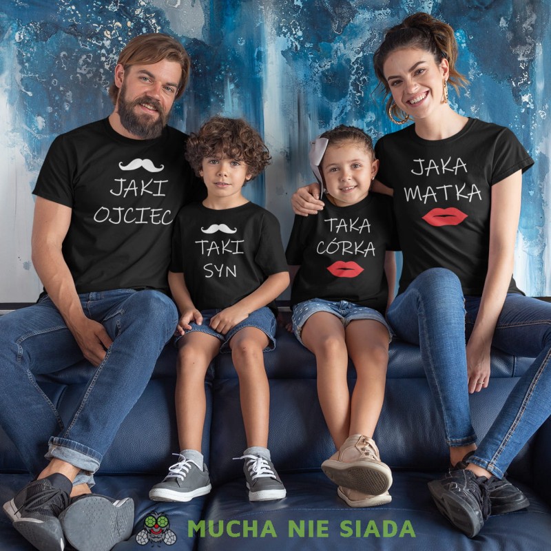 jaki ojciec taki syn, jaka matka taka córka, czarne koszulki.jpg
