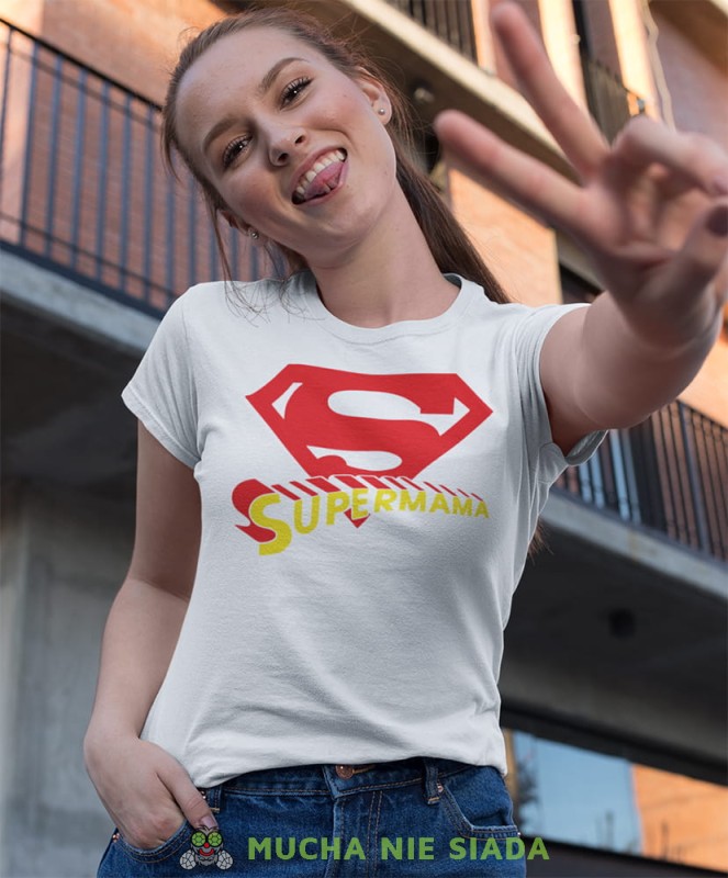 super mama biała koszulka dla super mamy.jpg
