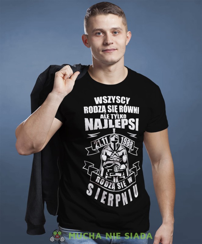 Wszyscy rodzą się równi ale tylko najlepsi rodzą się w... koszulka urodzinowa czarna.jpg