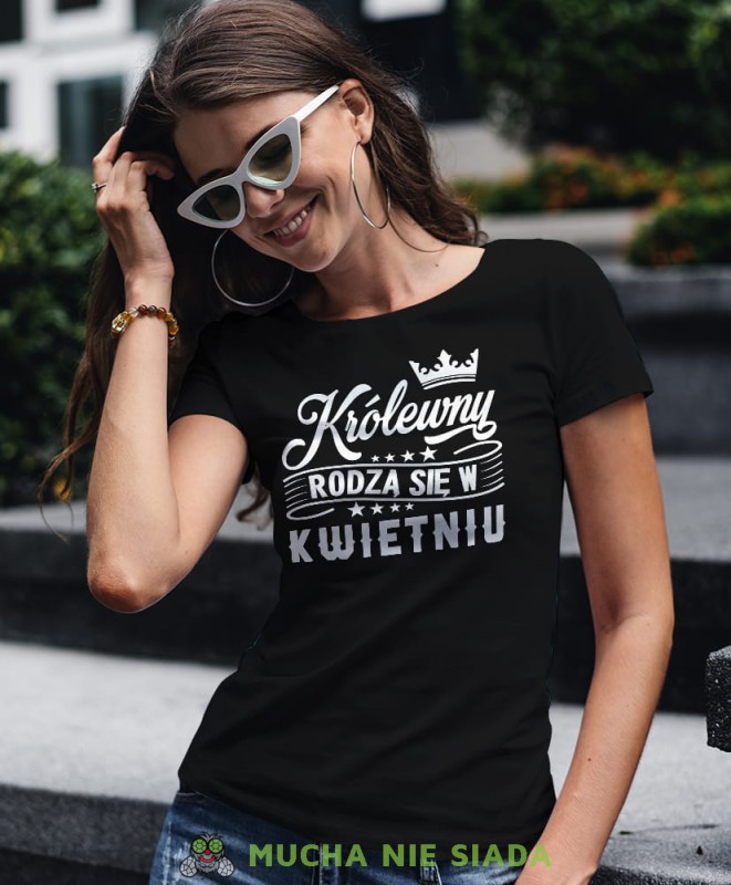 królewny rodzą się w czarna koszulka urodzinowa na urodziny.jpg
