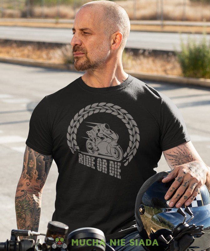 ride or die czarna koszulka motocyklowa motocykl motocyklista.jpg