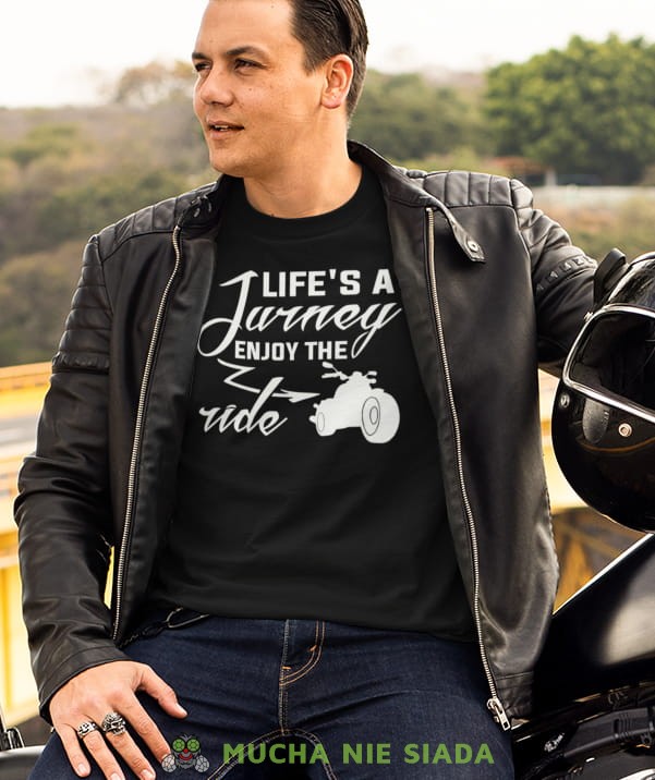 life's a jurney enjoy the ride czarna koszulka motocyklowa motocykl motocyklista.jpg