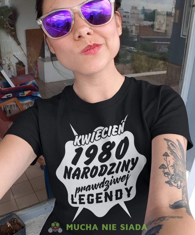 narodziny prawdziwej legendy czarna damska koszulka urodzinowa z nadrukiem na urodziny.jpg