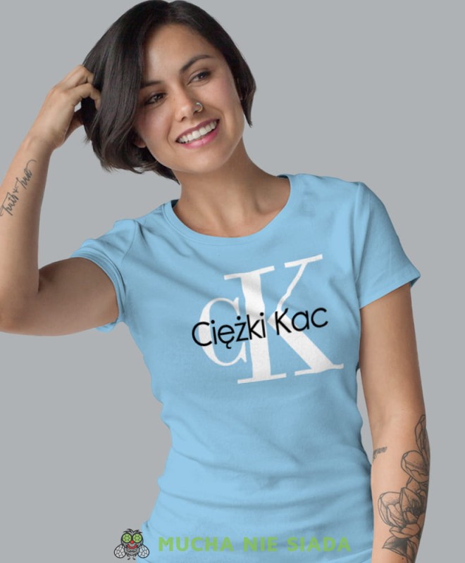 ck ciężki kac jasnoniebieska koszulka z nadrukiem na prezent dla dziewczyny dla żony.jpg