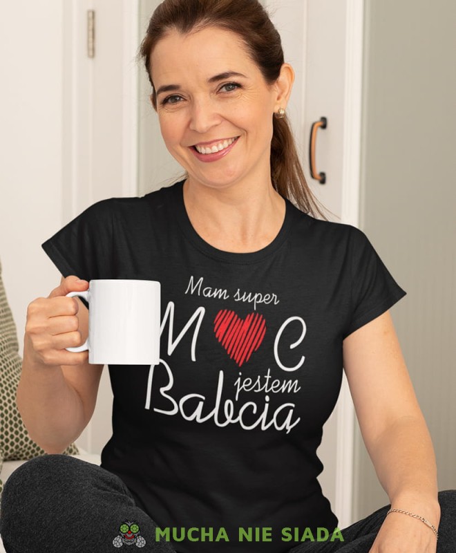 mam super moc jestem babcią czarna damska koszulka dla babci z nadrukiem babcia.jpg
