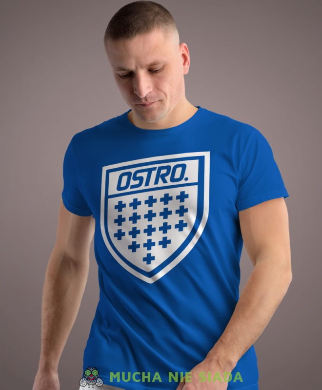 ostro niebieska męska koszulka z nadrukiem na co dzień, na prezent, fajna koszulka.jpg