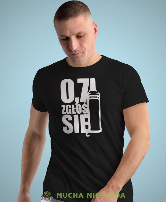 0,7 zgłoś się czarna męska koszulka z nadrukiem na co dzień, na prezent, fajna koszulka.jpg