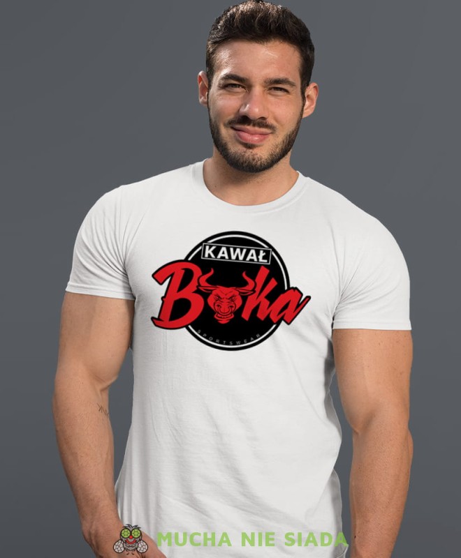 kawał byka sports wear, biała koszulka na siłownię, męska koszulka, koszulka sportowa, na sport, gym, na siłownię.jpg