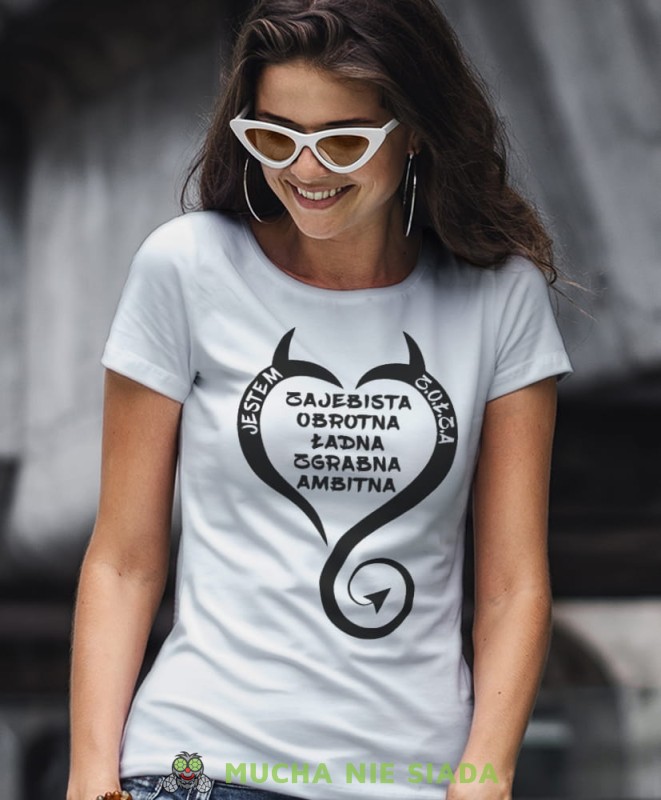 jestem zołza zajebista obrotna ładna zgabna ambitna biała koszulka z nadrukiem na prezent dla dziewczyny dla żony.jpg