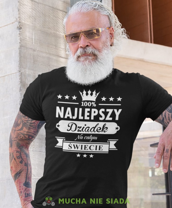 najlepszy dziadek na całym świecie czarna koszulka męska dla dziadka, na urodziny, na dzień dziadka, na prezent.jpg