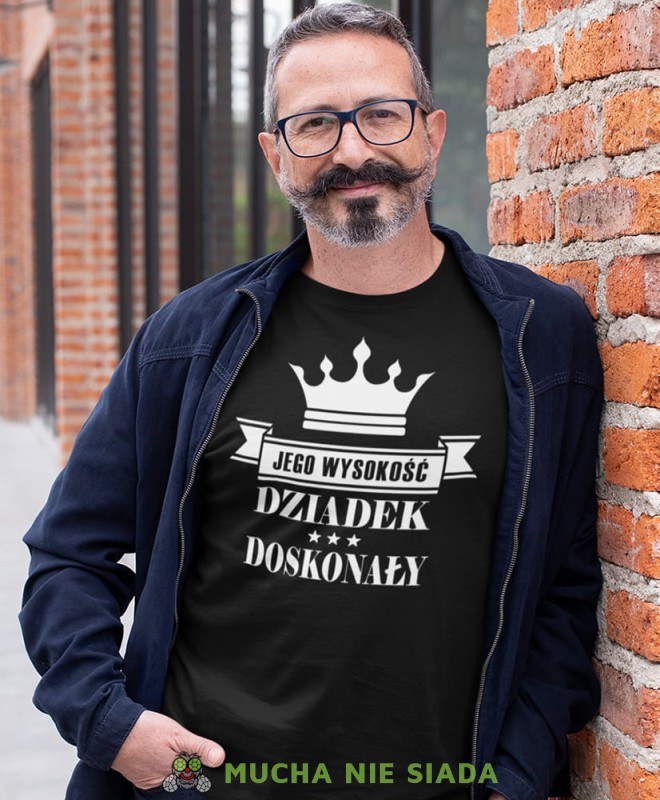 jego wysokość dziadek doskonały czarna koszulka męska dla dziadka, na urodziny, na dzień dziadka, na prezent.jpg