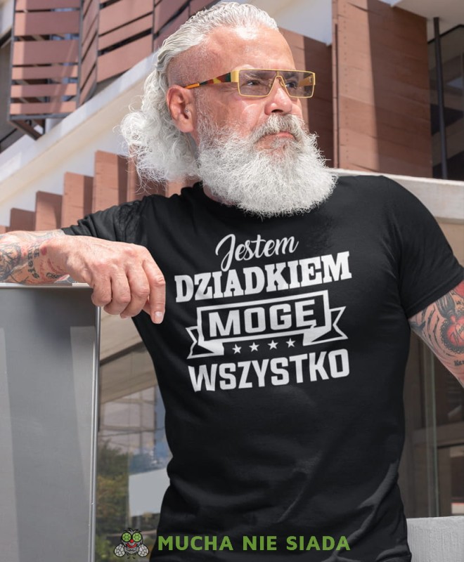 jestem dziadkiem mogę wszystko czarna koszulka męska dla dziadka, na urodziny, na dzień dziadka, na prezent.jpg