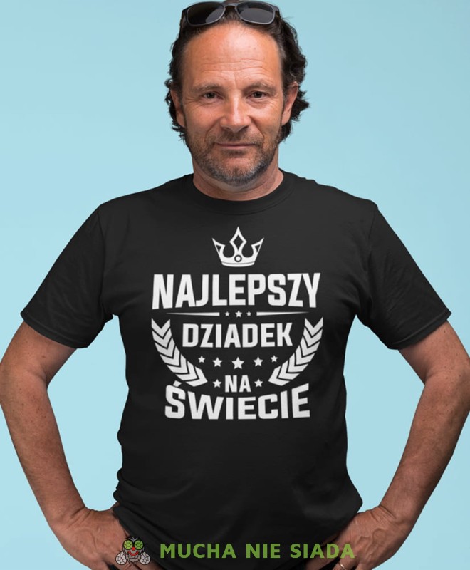 najlepszy dziadek na świecie korona czarna koszulka męska dla dziadka, na urodziny, na dzień dziadka, na prezent.jpg