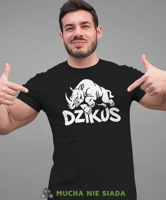 dzikus, czarna koszulka na siłownię, męska koszulka, koszulka sportowa, na sport, gym, na siłownię.jpg