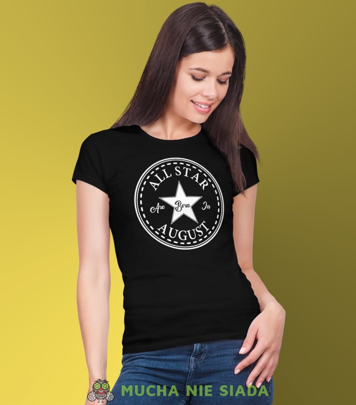 All star born in... Koszulka urodzinowa czarna