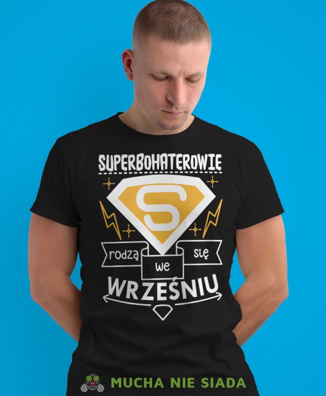 superbohaterowie rodzą się... czarna męska koszulka urodzinowa, na urodziny, na prezent.jpg