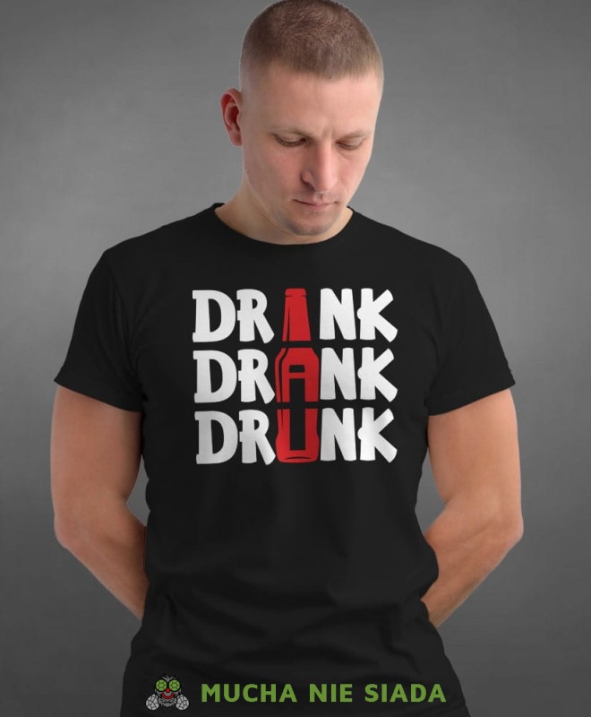 drink dank drunk, czarna męska koszulka z nadrukiem na co dzień, na prezent, fajna koszulka, dla chłopaka, dla męża, dla kolegi, mucha nie siada-min.jpg