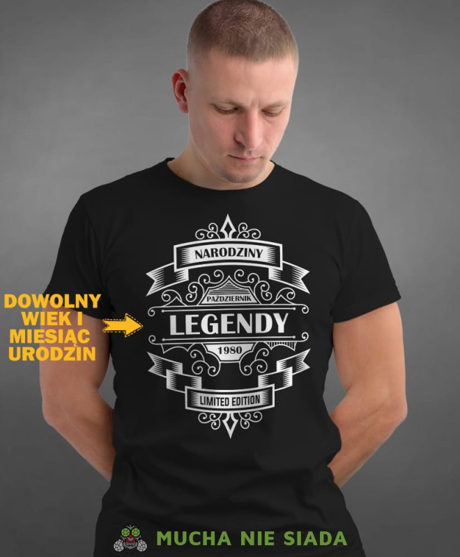 narodziny legendy limited edition, czarna męska koszulka urodzinowa, na urodziny, na prezent, fajna koszulka, dla chłopaka, dla męża1.jpg